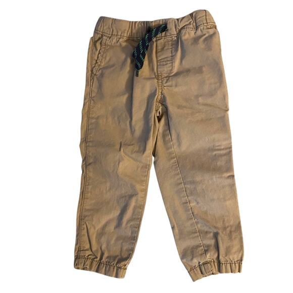 Carters Tan Pants Size 2T Cotton Drawstring Waist - Picture 2 of 4